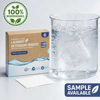 Feuilles de Lessive Zéro Plastique Ultra pour Linge Bandes de Lavage Écologiques Détérgent de Lavage