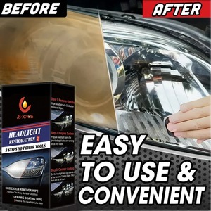 Kit de Restauration de Phares de <span class=keywords><strong>Voiture</strong></span>, <span class=keywords><strong>Nettoyant</strong></span> pour Phares avec Agent de Nettoyage, Élimine le Jaunissement, l'Oxydation, les Rayures, Réparation, Ensemble de 10 ou 19 Pièces - Product Image 1