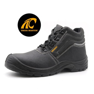<span class=keywords><strong>Chaussures</strong></span> de sécurité pour hommes Tiger Master, résistantes à l'huile et aux acides, antidérapantes, en cuir noir, avec embout en acier, anti-perforation, bon marché, pour chantier - Product Image 1