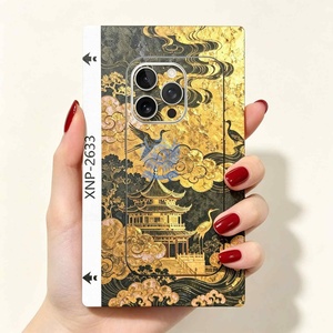 Pegatinas Traseras de Cuero con Textura <span class=keywords><strong>Dorada</strong></span> Zhimei, <span class=keywords><strong>Piel</strong></span> Decorativa <span class=keywords><strong>Dorada</strong></span> Antigua para Máquina de Corte de Películas Protectoras de Celulares - Product Image 3