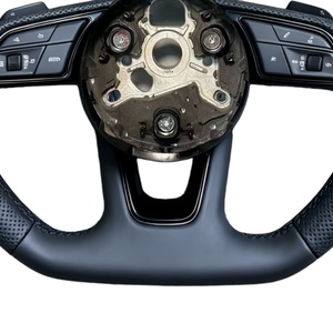 Volante Deportivo de Cuero de Alta Calidad con Base Plana para <span class=keywords><strong>Audi</strong></span> A4 A5 A6 A7 Q3 Q5 A3 S3 S8 R8 S6 S7 2015 <span class=keywords><strong>2016</strong></span> Personalizado - Product Image 4