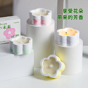 Vela Aromática con Forma de Flor, Cera de Soja, Hecha a Mano, Decoración para el Hogar, Regalo - Product Image 1