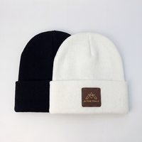 Gorros de Punto en Stock, Gorros Cálidos de Invierno con Puño, 60 Colores, Lisos, al por Mayor para Adultos