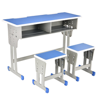 Table de classe en métal durable avec ensemble chaise de bureau réglable – Fournisseur d'équipements de mobilier scolaire – Poste de travail pour enfants