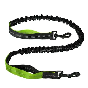Customize Selling Nylon Dog Harness Leash Reflect Luxury Rope Dog Leash Running Hands Free Dog Leash