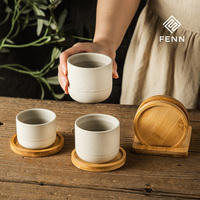 Produits personnalisés en gros, tasses à café expresso éthiopiennes populaires, poterie mate, tasses à thé uniques, tasse souvenir en céramique