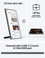 Arzopa A1M Offre Spéciale super mince double écran de jeu Triple USB 17.3 pouces moniteur portable