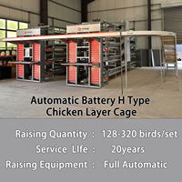 Système d'alimentation et d'abreuvement automatique à 4 niveaux pour poules pondeuses, cage à poulets de type H, poulailler