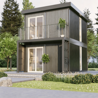 GAAS Prix Abordable Villa Pliante Préfabriquée 20ft 40ft Maison Modulaire Mobile Extensible Bureau Hôtel Maison Conteneur Préfabriquée