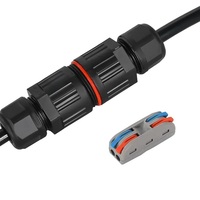 Waterpoof IP68 connecteur de câble rapide bornes de câblage rapide sans soudure M20 câble électrique Type droit 2 3 broches connecteurs de fil
