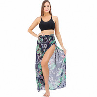 Hoge Kwaliteit Digitale Print Strandjurk Polyester Chiffon Voor Vrouwen