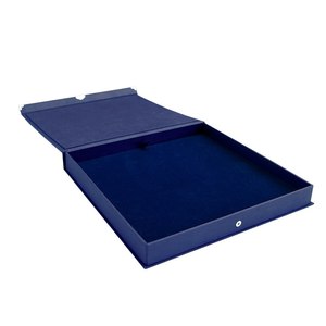 Caja para Placas de Terciopelo Azul 25x25 - Solución de Almacenamiento Elegante para sus Placas Decorativas - Product Image 2