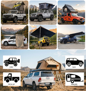 Tente de toit pliable sur mesure pour véhicule de glamping, tente de toit souple avec <span class=keywords><strong>annexe</strong></span> - Product Image 6