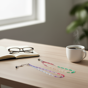 Collana a Tre Vie con Perle di Cristallo 70CM per Prodotti per la Cura degli Occhiali - Product Image 3