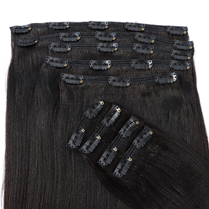 Luce di alta qualità Yaki brasiliano vergine extension <span class=keywords><strong>colore</strong></span> naturale Clip-In <span class=keywords><strong>capelli</strong></span> umani - Product Image 2