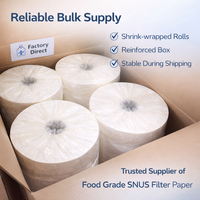 HM-XY VELO SNUS Matériau non tissé en rouleau de qualité alimentaire pour sachets oraux de nicotine/nootropiques, scellable par ultrasons/chauffage