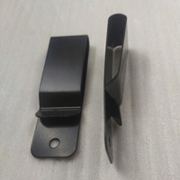 74*22mm Noir Métal Manganèse Acier Mobile Téléphone Sacs Machine Pince Holster Gaine Ceinture Clip pour Portefeuille Argent