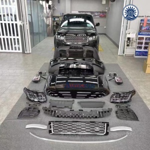 Pour <span class=keywords><strong>Range</strong></span> <span class=keywords><strong>Rover</strong></span>, Vogue, Sport, Evoque et Defender - Kit carrosserie complet pour les modèles anciens et les nouveaux modèles restylés avec calandre, phares, feux arrière. - Product Image 6