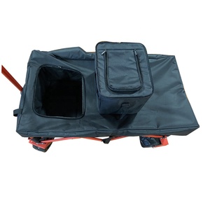 Carro de carro plegable, gran capacidad de carga, ruedas grandes, frenos, mango ajustable, resistente, portátil, rodante - Product Image 2