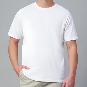 เสื้อยืดแฟชั่นดีไซน์เนอร์ผ้าฝ้าย 100% แบบสั่งทำพิเศษสำหรับผู้ชาย เสื้อผ้าผู้ชายไซส์ใหญ่ เสื้อยืดลำลอง สกรีนโลโก้ตามสั่ง ขายส่งแบบ OEM - Product Image 1