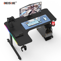 Mesa de juegos ergonómica con forma de L para ordenador, escritorio de ordenador de escritorio con forma de L, diseño nuevo