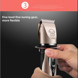पालतू कुत्ते शेवर क्लिपर्स पशु बाल कटटर कम शोर इलेक्ट्रिक शांत बाल ट्रिमर पालतू - Product Image 5