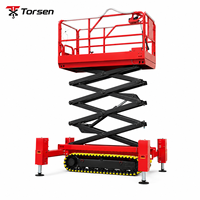 Plataforma Elevadora de Tijera Compacta de 8 m, 450 kg, Eléctrica, Autopropulsada, para Construcción y Mantenimiento
