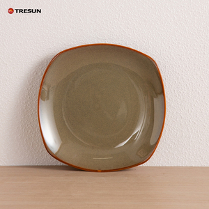 TRESUN Ceramic Stoneware Dinnerware <b>Set</b>-Western reactive glazed Dishwasher Oven Safe Eco-Friendly <b>square</b> tableware - Product Image 2