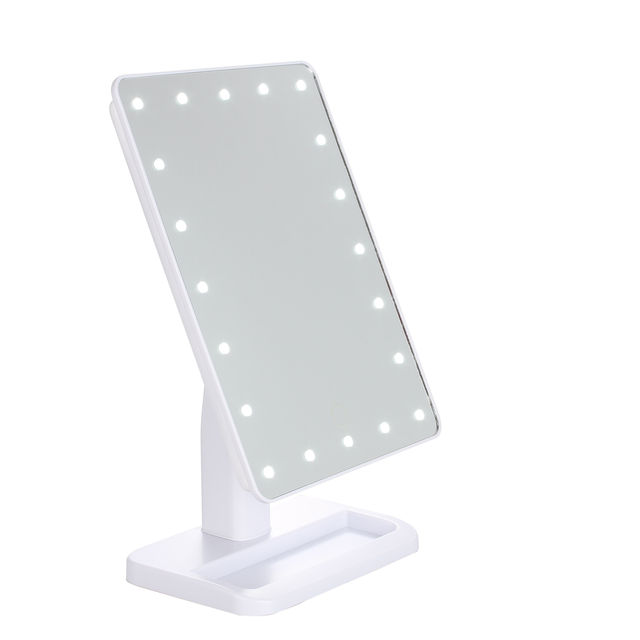 LED Makeup Mirror 20 Vanity Light Bluetooth Speaker Magnify Countertop Touch Screen Cosmetic 10x Magnifier Small Mirror Beauty
