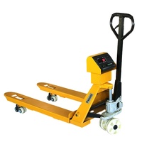 MUDUO Chariot élévateur à ciseaux robuste 2 tonnes, transpalette hydraulique avec fourches en PU, système de levage 2-en-1, modèle DF, garantie 1 an, 80 mm