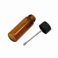Boîte à médicaments carrée en verre transfrontalière avec cuillère à snuff et techniques d'injection pour le stockage alimentaire