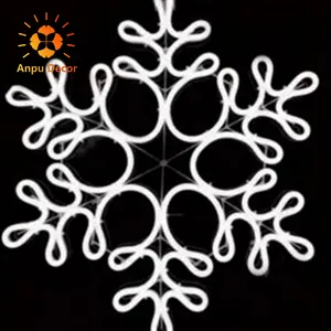 Outdoor LED 2D 3D Christmas Decorative Snowflake Motif Light