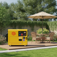 Générateur diesel monocylindre 5 kW 6,25 kVA refroidi par eau, mini groupe électrogène silencieux de secours avec fréquence 50/60 Hz