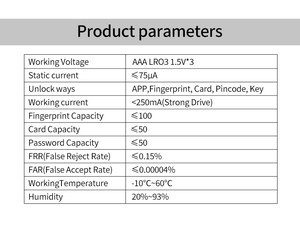Tuya Ttlock Keyless Fingerprint RFID IC Blue Tooth Card <b>Key</b> Door <b>Lock</b> Adjustable WiFi Smart Cylinder <b>Lock</b> - Product Image 6