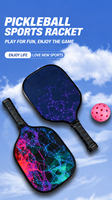 Vente directe usine transfrontalière de raquettes de pickleball de haute qualité en peuplier pour sports de plein air, 775g, 40x20x5cm