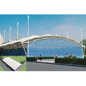 Cubierta de Acero Prefabricada para Centro Deportivo, Techo de PVDF para Cancha de Tenis/Pista de Pádel/Pabellón Deportivo/Gimnasio de Baloncesto/Fútbol - Product Image 2