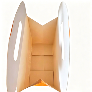 Sac en papier découpé à la forme spéciale avec poignée pour beurre, pain grillé, produits de boulangerie, plats à emporter, emballage pliable en <span class=keywords><strong>carton</strong></span> - Product Image 5