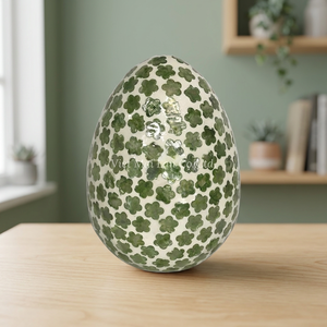 Modern Natural Mother of Pearl and Bamboo Core Easter Egg for Interior Decoration and Easter Basket From Vietnam - Product Image 3