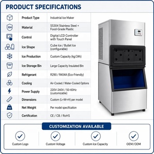 <span class=keywords><strong>Congélateur</strong></span> <span class=keywords><strong>automatique</strong></span> haute efficacité en acier inoxydable 304 et plaque d'aluminium CE pour usine de glace, machine à <span class=keywords><strong>glaçons</strong></span> pour entreprise - Product Image 4