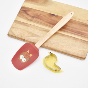 Ensemble d'ustensiles de cuisson en silicone de qualité alimentaire, moule à biscuits en forme de canard en acier inoxydable avec spatule en silicone à motif hibou, adapté à la pâtisserie en cuisine - Product Image 6