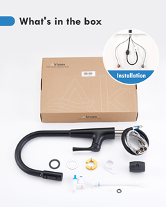 Modern Classic Pull-Down Chrome Finish <b>Kitchen</b> Faucet with Ceramic Valve Core Factory Direct Black <b>Sink</b> Mixer for Hotels - Product Image 6