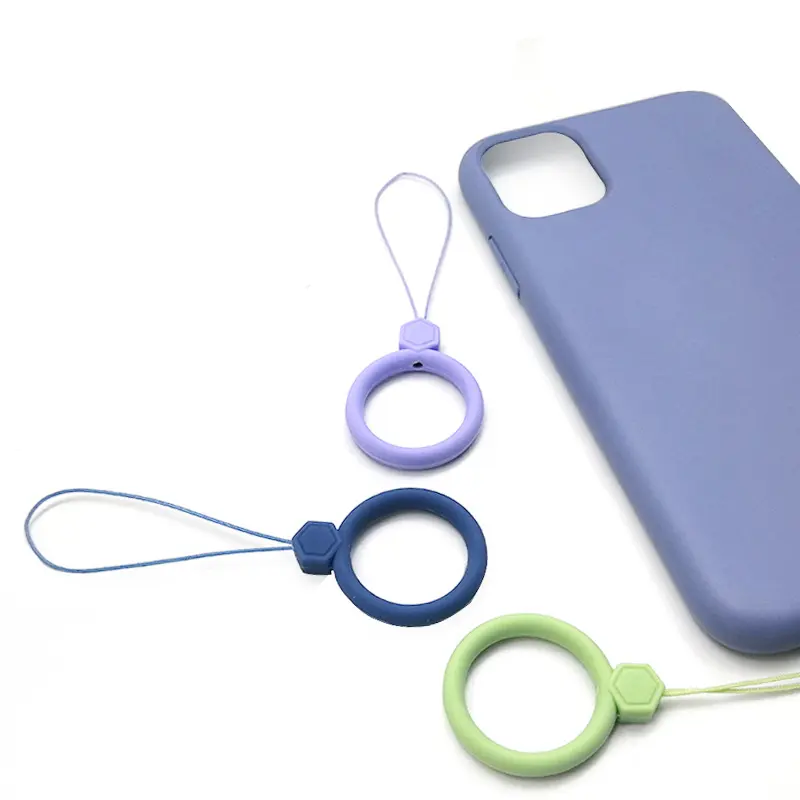 New Design Silicone Phone Strap Ring Cell Phone Lanyard Detachable Ring Holder for Cell Phone