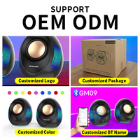 Altavoz Inalámbrico Profesional para Juegos con LED RGB, 5W, 2.0 Canales, para Computadora, Teléfono Móvil, Cine en Casa, Mini Portátil, 5.3 AUX/Tipo-C
