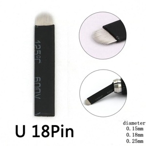 5000 pièces Logo Nano U18 0,15 mm Aiguilles de microblading <span class=keywords><strong>NanoBlade</strong></span> de qualité supérieure, stérilisées au gaz EO, échantillon gratuit, pour tatouage permanent des sourcils - Product Image 3