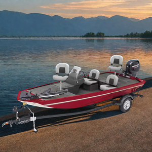 2025 bateau de pêche à l'achigan à coque en aluminium de haute qualité avec grand espace de stockage skiff d'aviron et moteurs hors-bord - Product Image 1