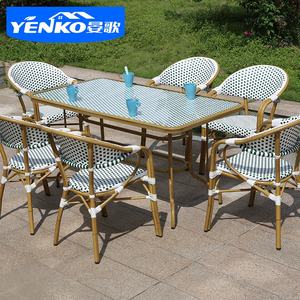 <span class=keywords><strong>Restaurant</strong></span> extérieur commercial rotin bistrot <span class=keywords><strong>terrasse</strong></span> chaises de jardin à la française tables à manger de style <span class=keywords><strong>parisien</strong></span> ensemble de meubles de patio - Product Image 2