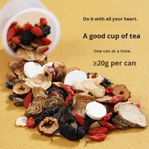 Piccolo barattolo da tè per la salute con lavorazione a crudo con uomini Ginseng poligonatum Eucommia fiore maschile dieci/tesori tè aromatizzato - Product Image 4