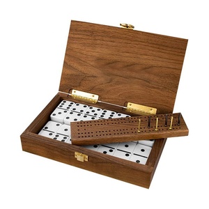 Ensemble de jeu Domino Double Six personnalisé en usine boîte en bois Domino populaire pour jeu de table professionnel - Product Image 5