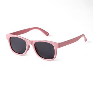 Lunettes de soleil polarisées UV400 pour enfants, monture métallique, haute qualité, monture intégrale carrée, légères, durables, anti-éblouissement, avec sangles marron/violet/rouge - Product Image 3