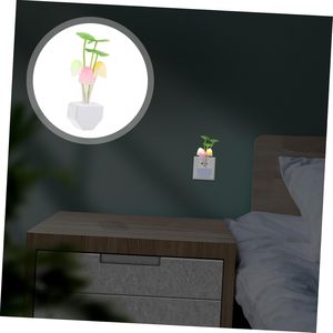 <b>Plug</b> <b>in</b> LED Auto Dusk Dawn Sensor 0.5W Energy Saving ABS Modern Mushroom Night <b>Light</b> for Bedroom - Product Image 2